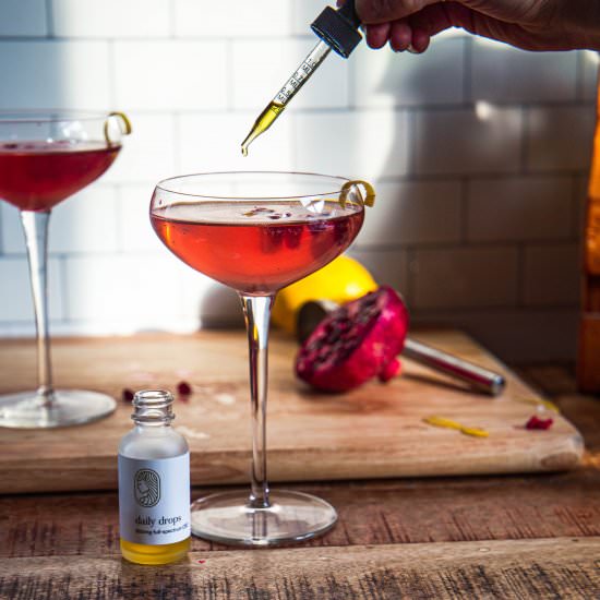 Pomegranate Mocktail with CBD