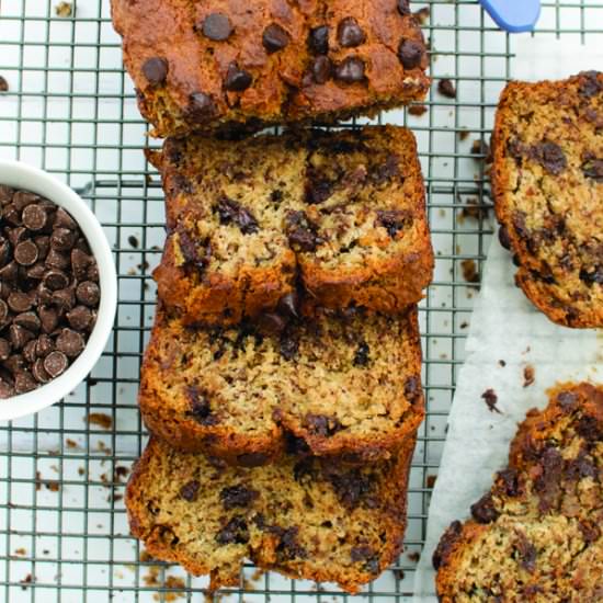 Vegan Choc Chip Banana Bread