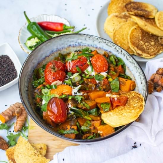 Burst Tomato and Sweet Potato Curry