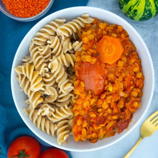 Easy Vegan Lentil Bolognese