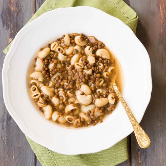 Pasta with lentils
