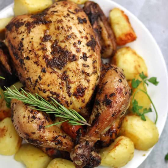 Simple Whole Roasted Chicken