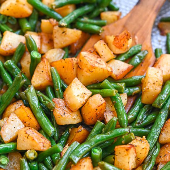 Roasted Green Beans and Potatoes
