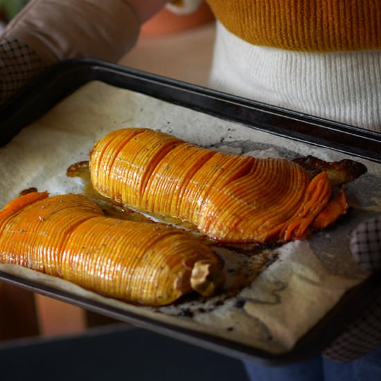 Spiced Hasselback Butternut Squash