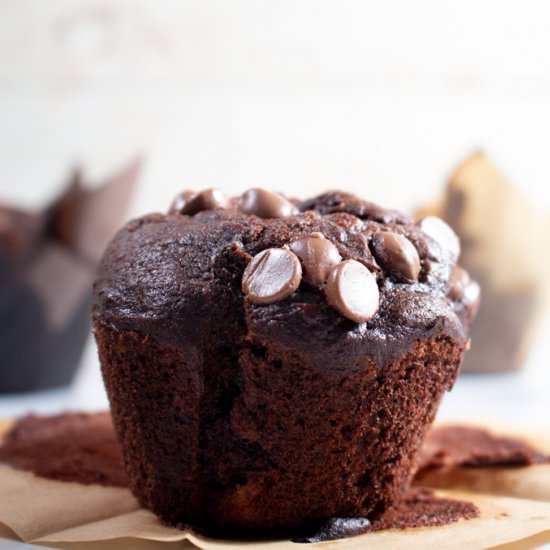 Super Moist Chocolate Banana Muffin