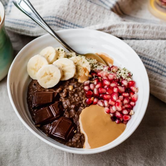 Creamy Chocolate Steel Cut Oatmeal