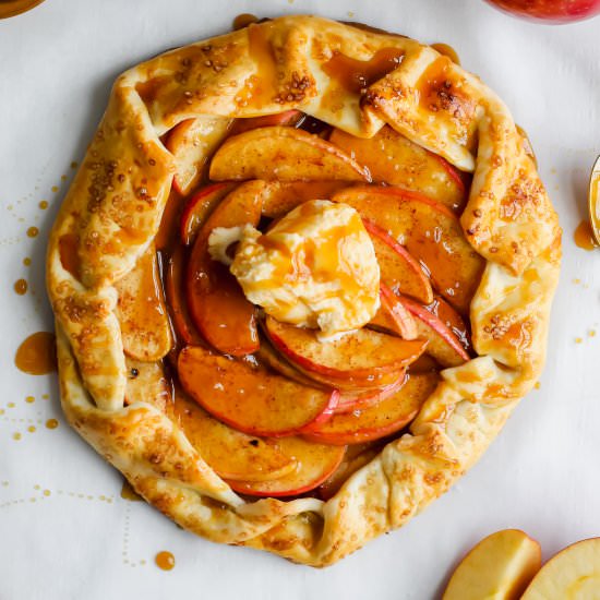 Salted Caramel Apple Galette
