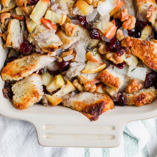 Sourdough Cranberry Apple Stuffing