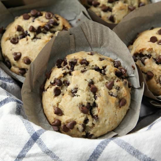 Chocolate Chip Banana Bread Muffins