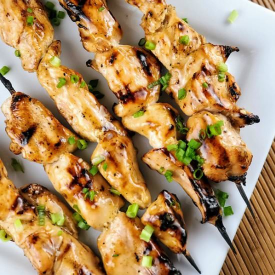 honey mustard chicken skewers
