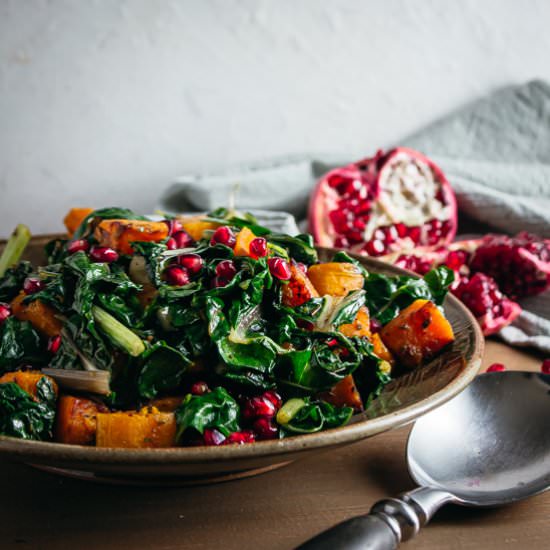 Sauteed Chard and Butternut Squash