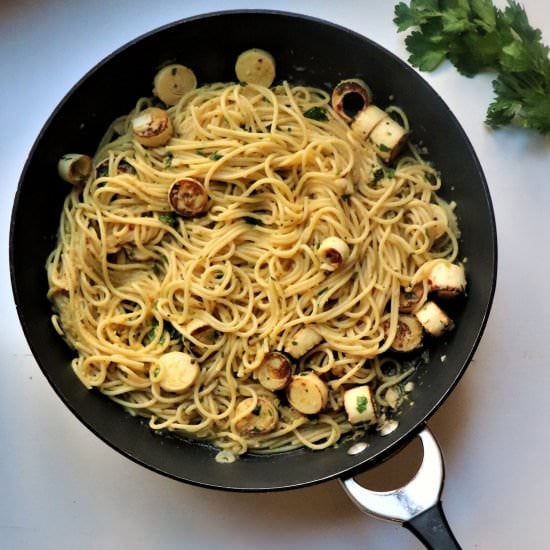 Vegan Hearts of Palm Scampi