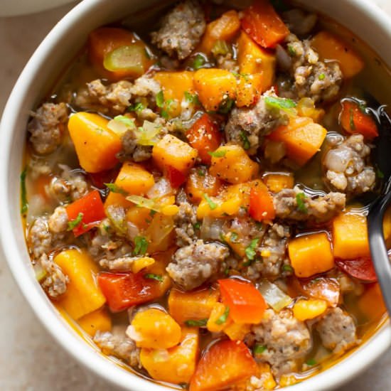 sausage and sweet potato soup