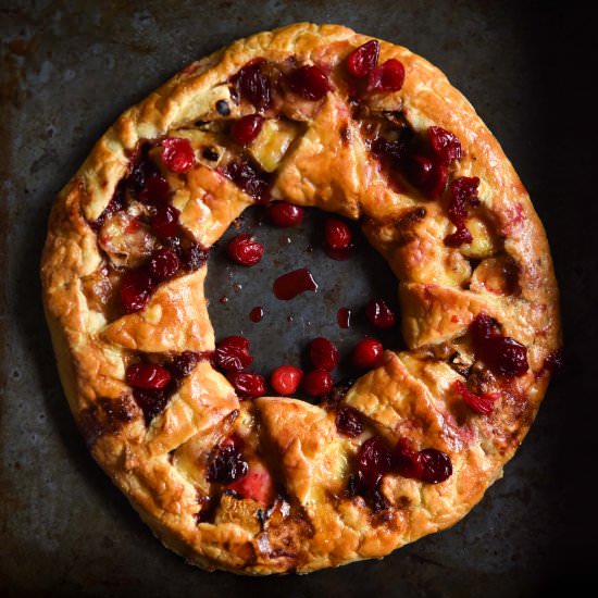 Gluten free brie cranberry wreath