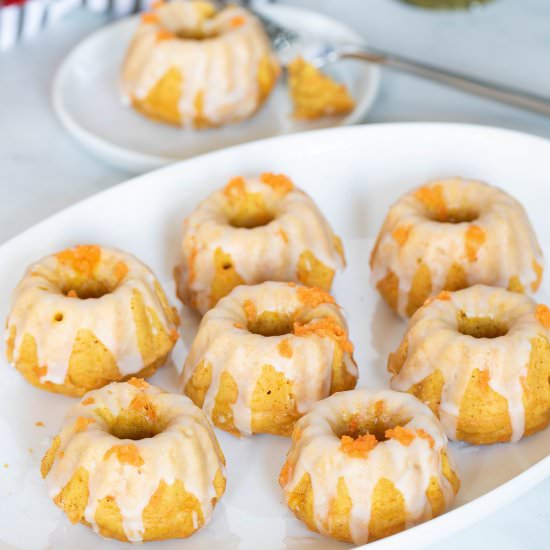 Carrot SunButter Bundt Cakes