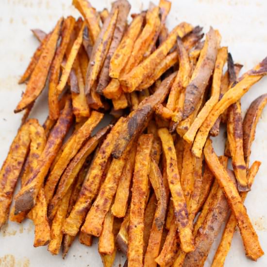 Spicy Baked Sweet Potato Fries