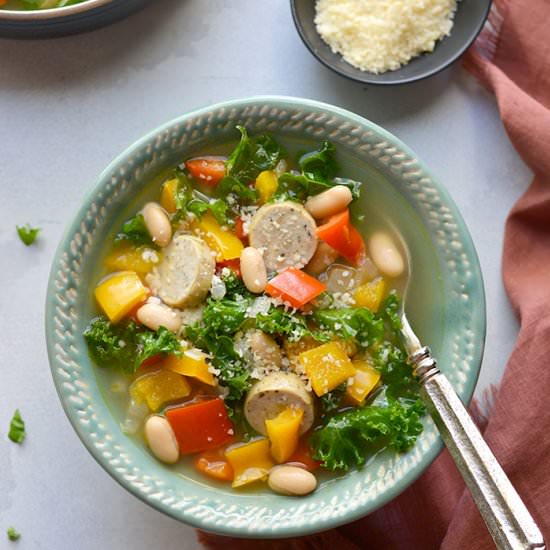 Sausage Kale Pepper Soup