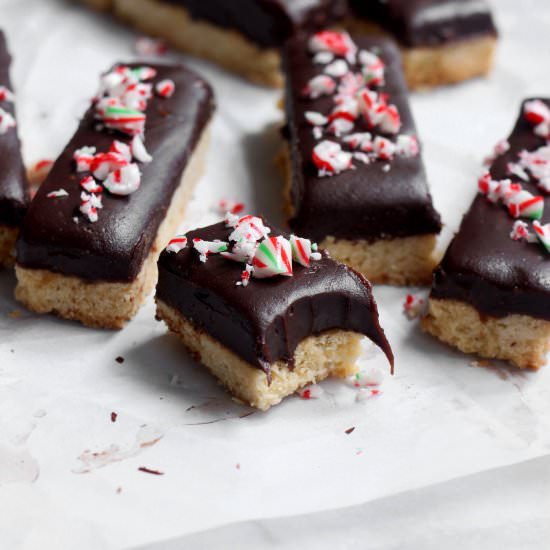 Chocolate Peppermint Ganache Bars