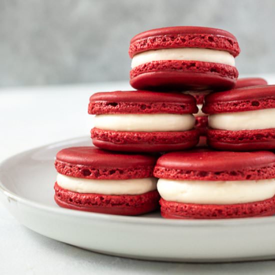 Red Velvet Macarons