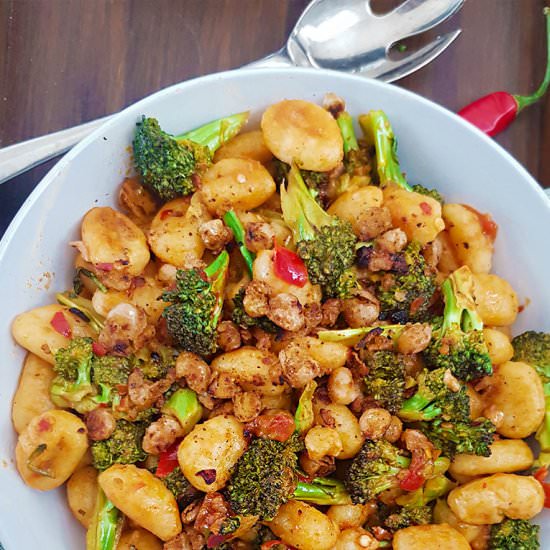 PAN FRIED GNOCCHI WITH BROCCOLI