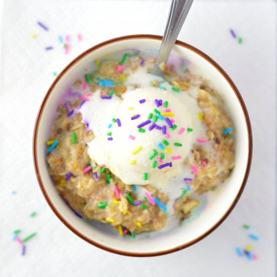 Birthday Cake Oatmeal