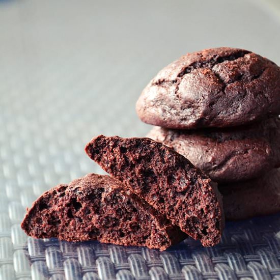 Cocoa and kefir soft cookies
