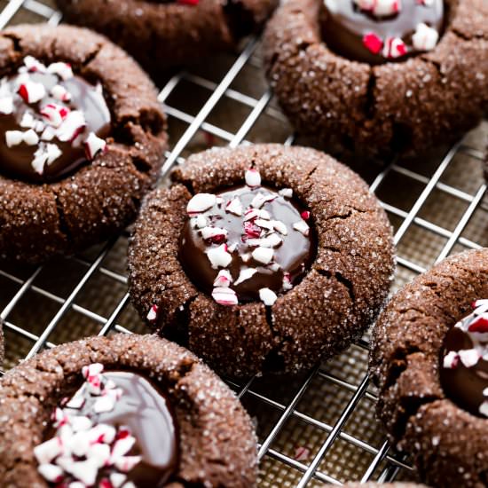 Chocolate Peppermint Thumbprints