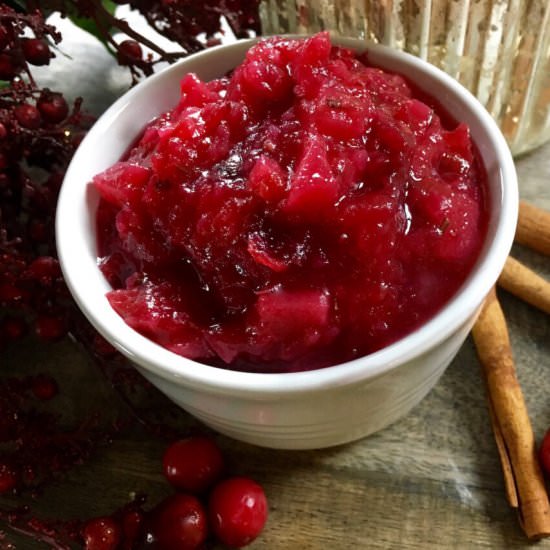 Cranberry Pear Sauce with Rosemary