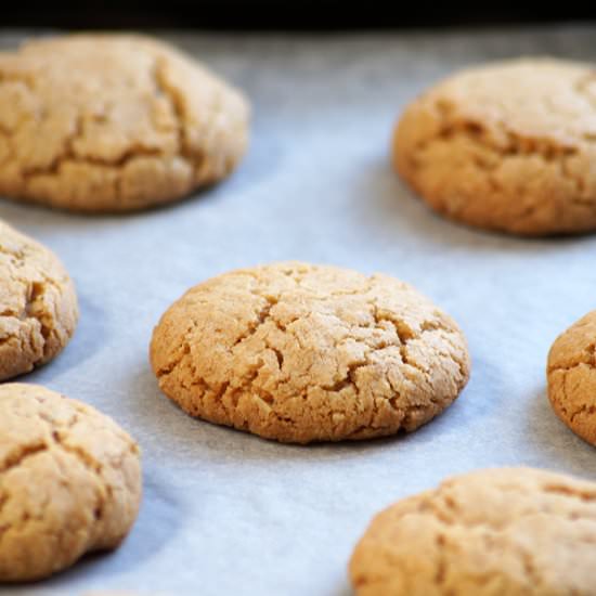 Eggless Wheat Oat Almond Cookies