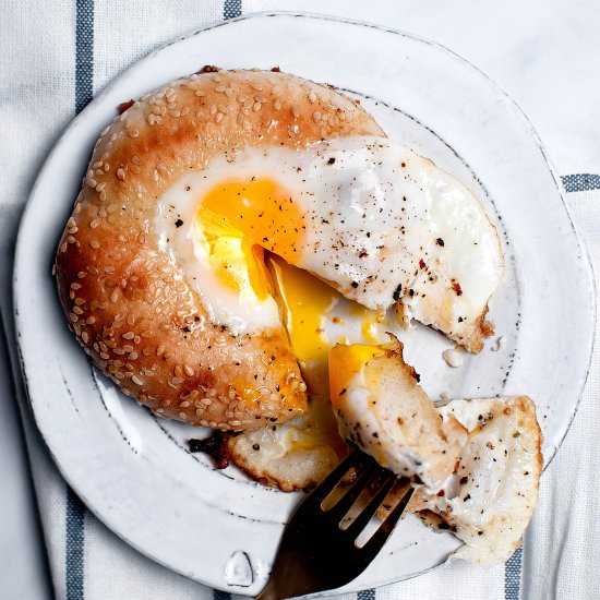 Egg in a Hole Bagel
