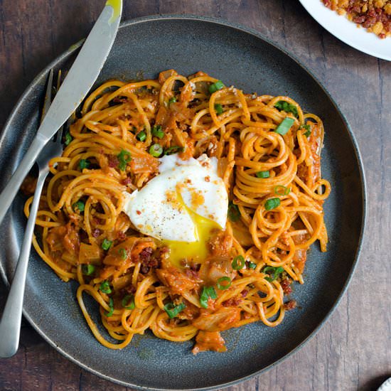 Kimchi pasta