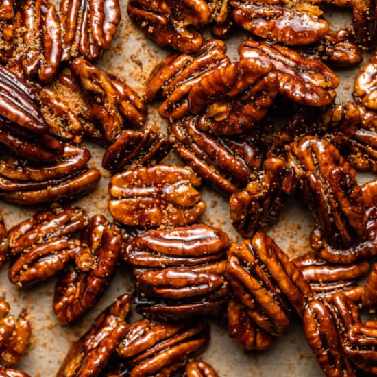 Stovetop Candied Pecans