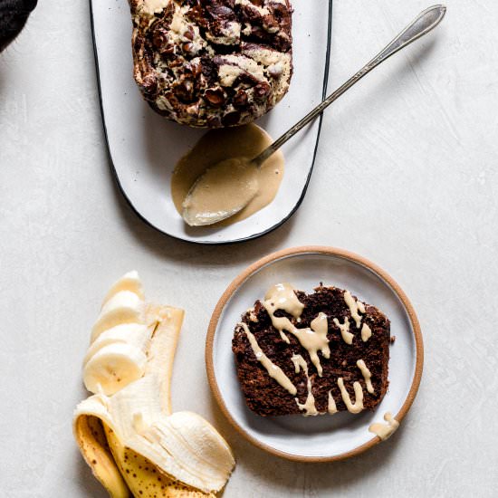 Chocolate Tahini Banana Bread