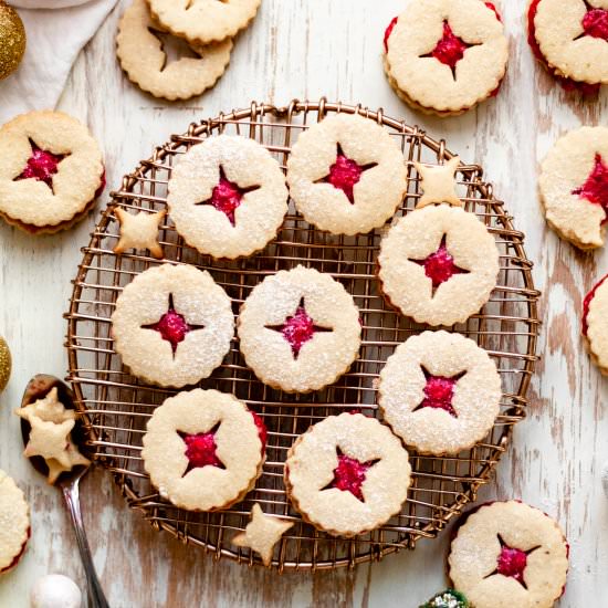 Vegan GF Linzer Cookies