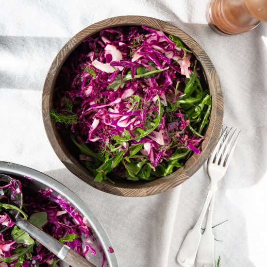 Crunchy Cabbage Fennel Salad