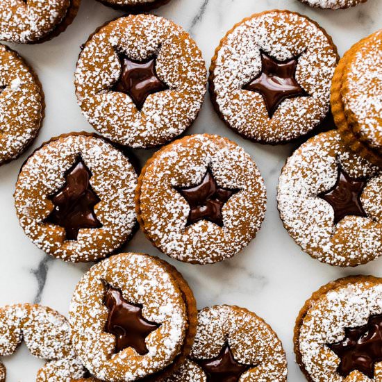 Chocolate Gingerbread Sandwich Cookies