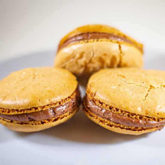 Pumpkin Spice & Chocolate Macarons