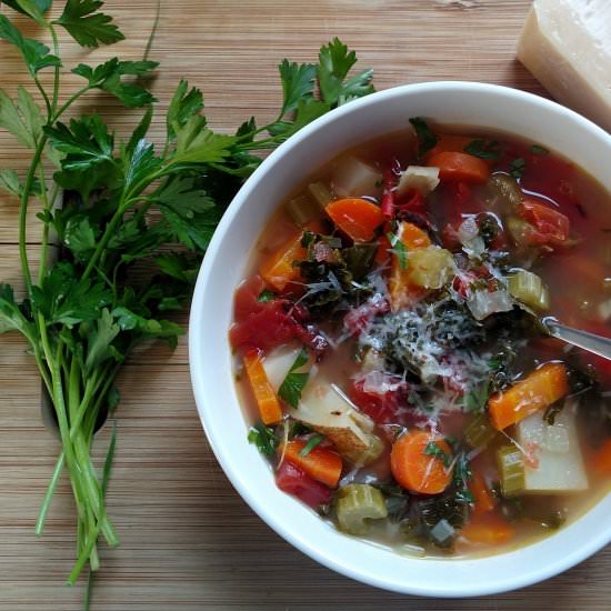 Kitchen Sink Vegetable Barley Soup