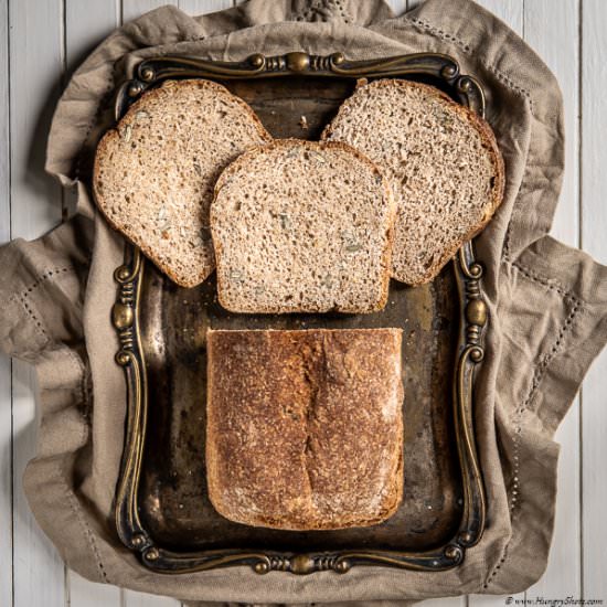 Rye spelt sourdough bread