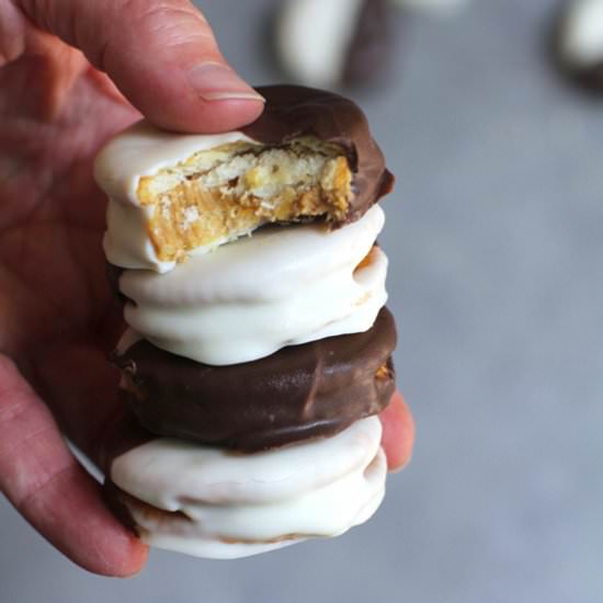 Choc PB Ritz Cracker Cookies