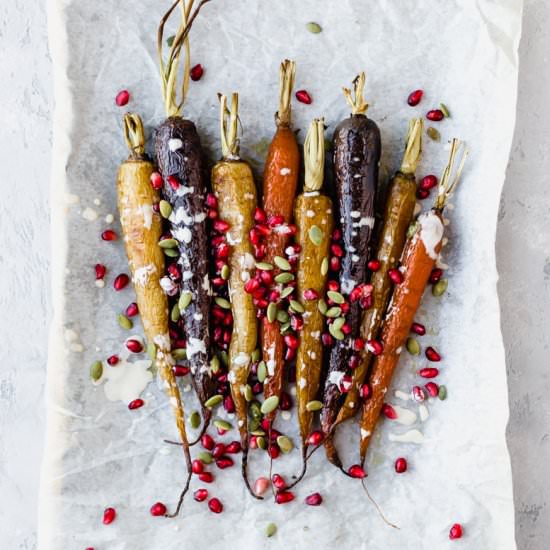 roasted carrots with tahini