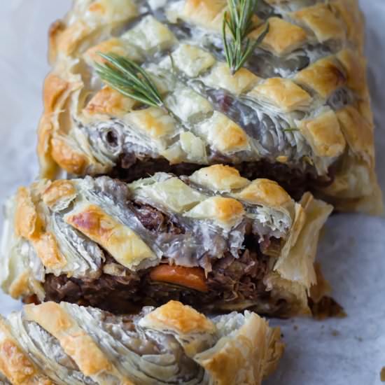 vegan wellington with lentils