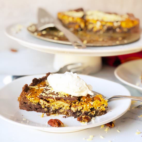 Chocolate Coconut Pecan Pie