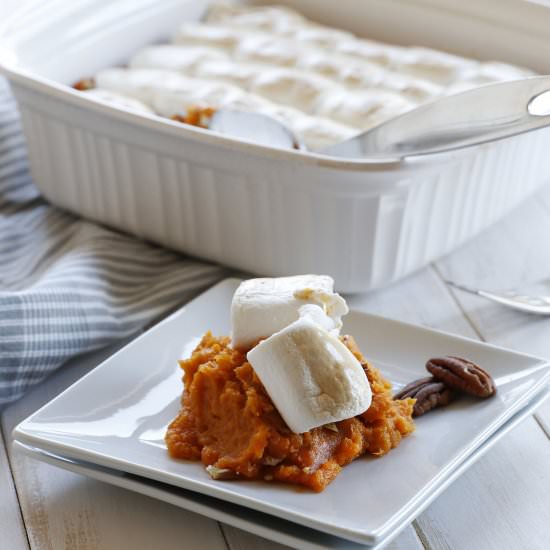 Vegan Sweet Potato and Marshmallows