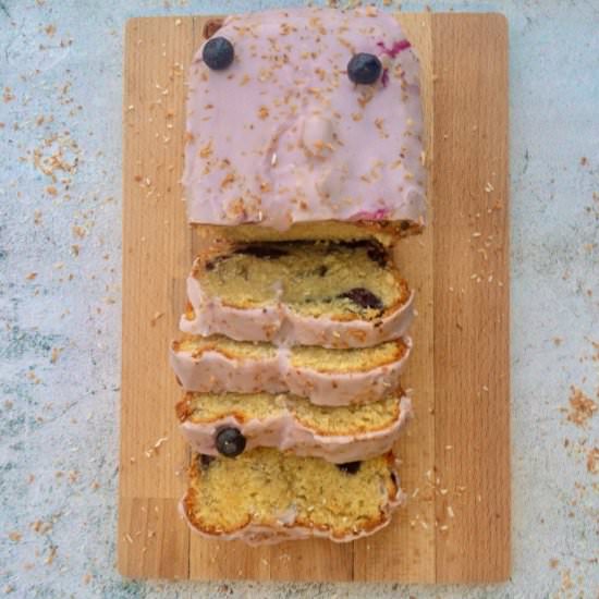 Blueberry and Coconut Loaf Cake