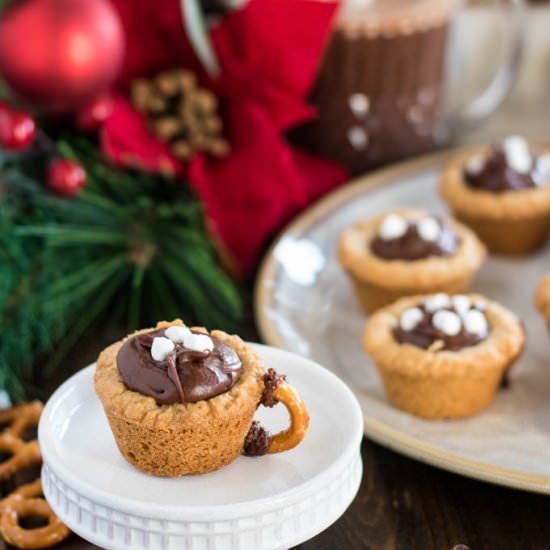 Hot Chocolate Cookie Cups