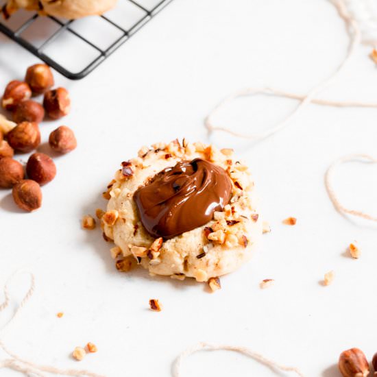 Nutella Thumbprint Cookies
