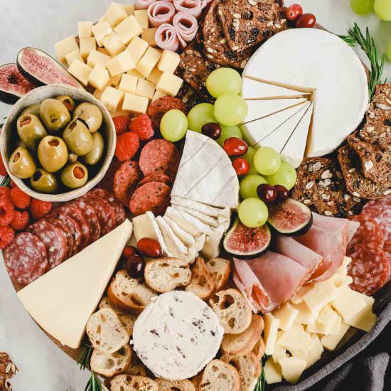 cheese board or charcuterie board