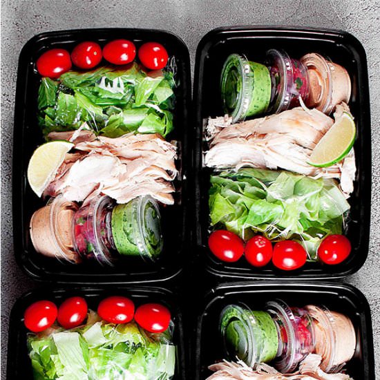 Chicken Taco Salad Meal Prep