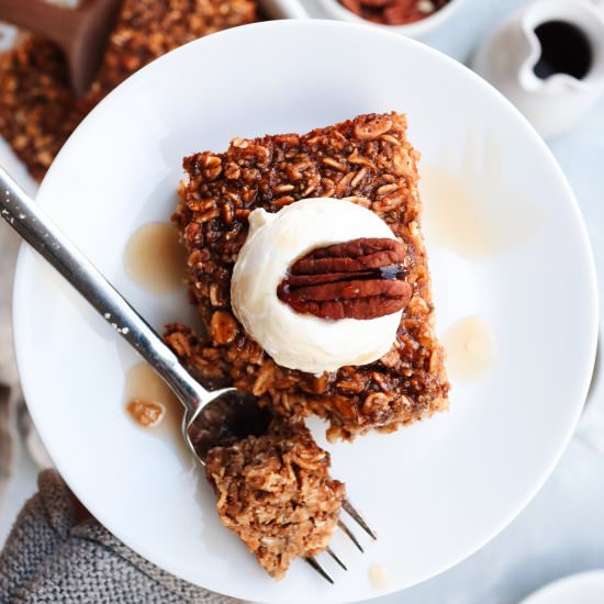 pumpkin gingerbread baked oatmeal
